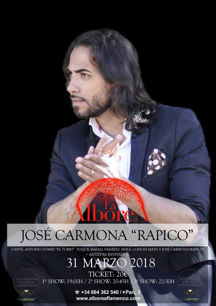 Espectáculo de Flamenco Especial - Jose Carmona “Rapico” Granada