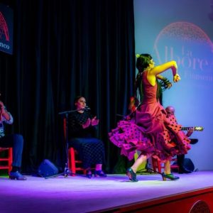 Olé en un espectáculo de flamenco